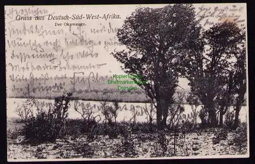 162093 AK Okahandja DSW Deutsch Südwestafrika 1904 Der Okawango; Feldpost 