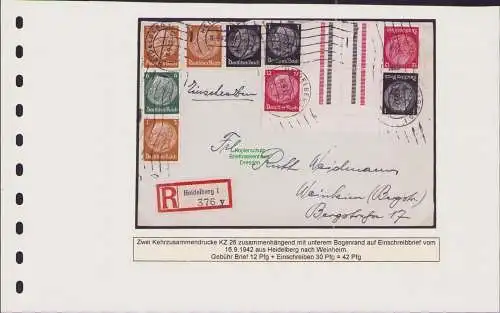 B-50011 DR Deutsches Reich 1 Pfennig Hindenburg ZD aus MHB KZ 26 gestempelt