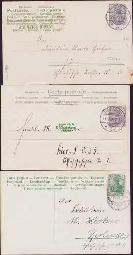 152567 3 AK Herzlichen Glückwunsch zum Jahreswechsel 1904 1905 zum neuen Jahre