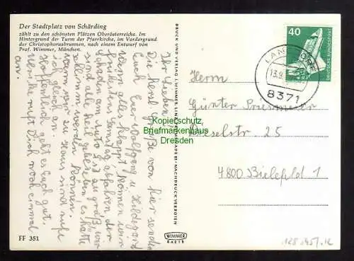 128545 AK Schärding Oberösterreich 1970 Brunnen Fremdenverkehrsbüro