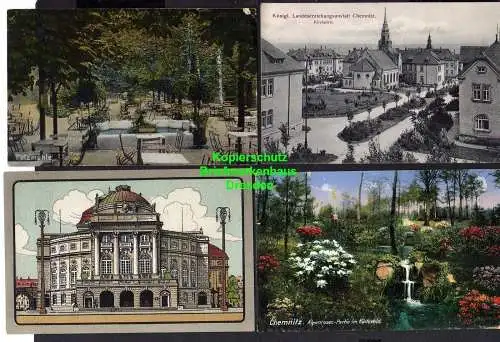 114803 7 AK Chemnitz Johannisplatz 1912 Rathaus Küchwald Kirchplatz Landeserzieh