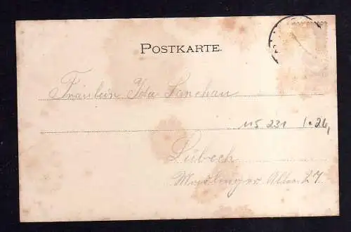 115231 AK Lübeck 1904 Volksfest Bude Frau Busch aus Moisline Heisse Knackwurst