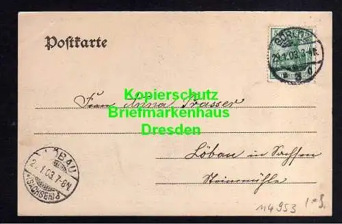 114953 AK Görlitz 1903 Partie an der Neisse Weinberghaus Landeskrone