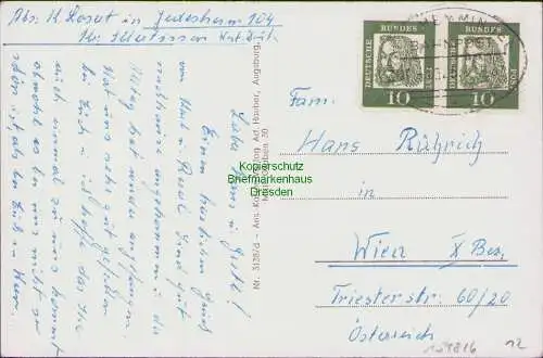 154816 AK Jedesheim Illertissen 1962 Gemischtwaren Stegmann Kirche Dorfweiher