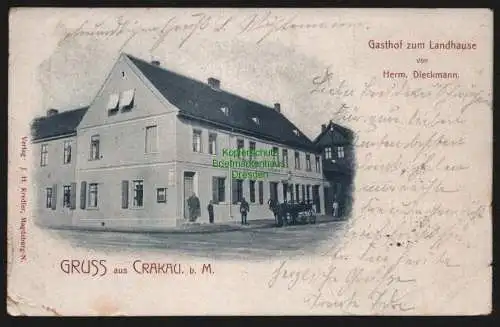 148359 AK Cracau bei Magdeburg 1902 Gasthof zum Landhause Herm. Dieckmann