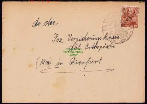 h7148 SBZ Handstempel Bezirk  20 Brief Freyburg