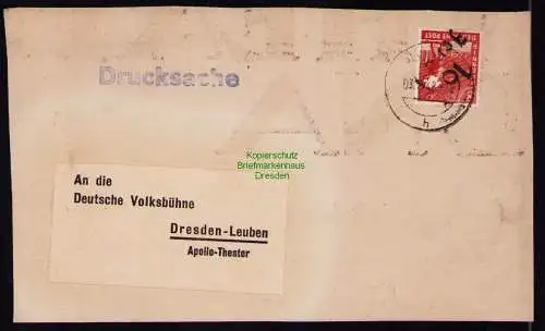 h7142 SBZ Handstempel Bezirk  16 Drucksache Vorderseite Jena 1