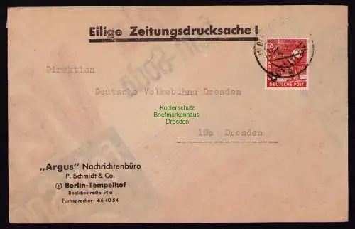 h7138 SBZ Handstempel Bezirk  3 Brief Berlin 55 Notumschlag