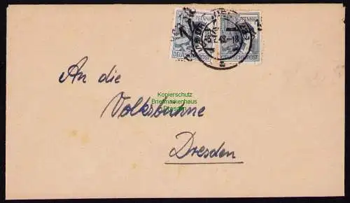 h7125 SBZ Handstempel Bezirk  14 Brief Dresden 30