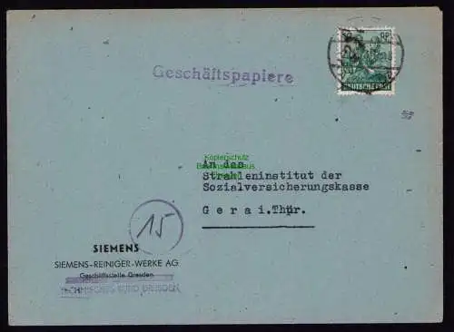 h7115 SBZ Handstempel Bezirk  14 Brief Dresden 24