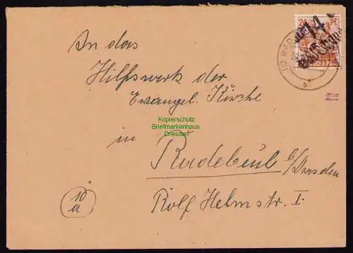 H7079 SBZ Handstempel Bezirk  14 Brief Bad Schandau gepr. BPP