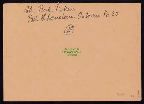 H7079 SBZ Handstempel Bezirk  14 Brief Bad Schandau gepr. BPP