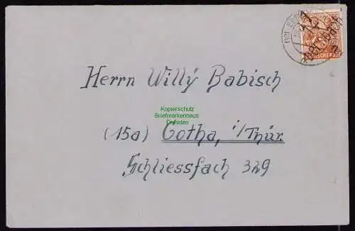 H7020 SBZ Handstempel Bezirk  14 Brief Ebersbach gepr. BPP