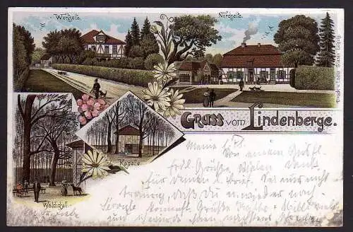 70016 AK Duderstadt Eichsfeld Litho Gruß vom Lindenberg