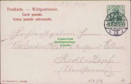 158879 AK Leipzig 1908 Kuchengarten Gesellschafts Haus Restaurant