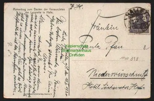 140393 AK Künstlerkarte Halle Saale Unterburg Giebichenstein P. Harnisch 1920