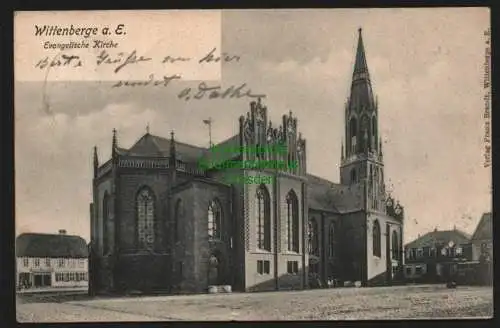 140540 AK Wittenberge Elbe Ev. Kirche 1907