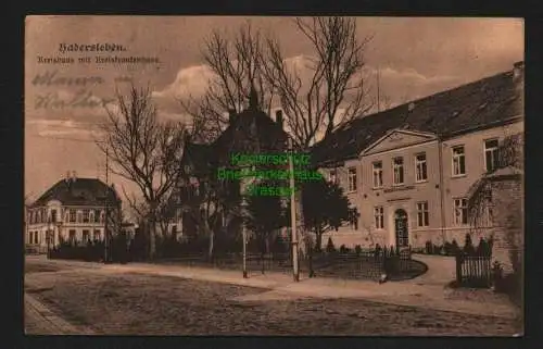 140516 AK Haderslev Hadersleben Kreishaus mit Kreiskrankenhaus 1917 Zensur ÜK