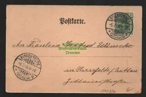 140320 AK Bischofswerda 1908 Hotel König Albert Bahnhof Kaiserl. Postamt