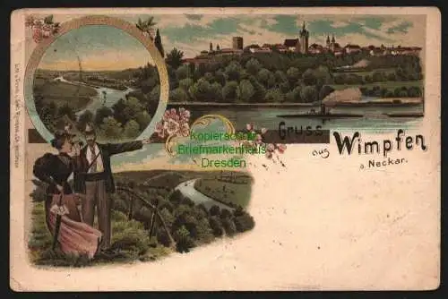 140351 AK Bad Wimpfen am Neckar Litho 1900