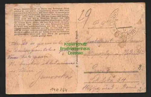 140264 AK Lednice Eisgrub Orient Aussichtsturm 1923 Südmähren