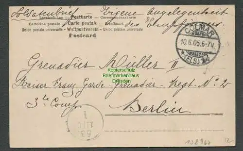 138967 AK Künstlerkarte Colmar 1905 Buchstabenkarte "G" Frau Kind