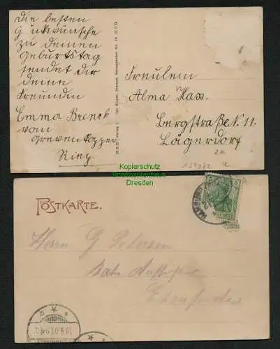 139072 2 AK Krempe bei Itzehoe Partie am Burggraben 1907