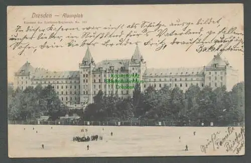 139045 AK Dresden Alaunplatz 1918 Kaserne des Schützen Regiments No. 108