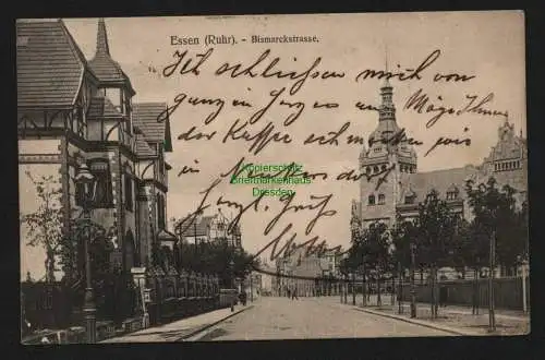 138170 AK Essen Ruhr Bismarckstrasse 1908