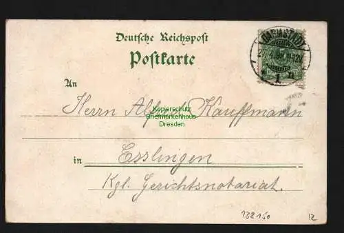 138150 AK Litho Restaurant zum heiligen Kreuzberg bei Darmstadt 1898 Strohmenger