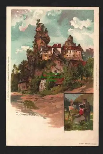 138130 AK Tüchersfeld Litho Künstlerkarte um 1900 Fränkische Schweiz Pottenstein