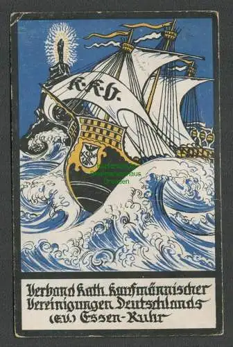 137456 AK Essen Ruhr Verband kath. Kaufmännischer Vereinigungen 1914 Künstler