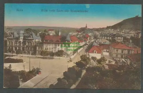 137345 AK Most Tschechien Brüx 1921 Blick vom Turm der Wenzelkirche