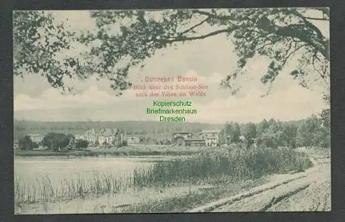 137194 AK Ostseebad Bansin Blick Schloon See Villen 1912 Bahnpost