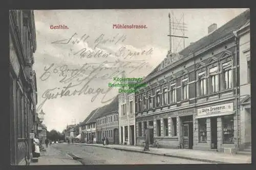 137083 AK Genthin Mühlenstrasse Stern Drogerie 1908 Restaurant Liqueur Fabrik