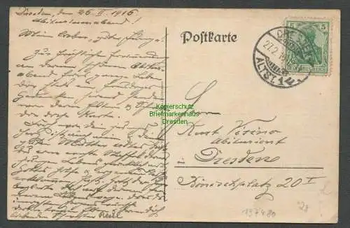 137480 AK Dresden 1916 Studentika Feuchtfröhliche Grüße Einjährigen Kneipe