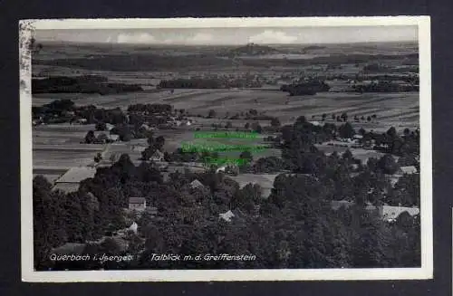 131795 AK Querbach Isergebirge Talblick mit Greiffenstein 1938