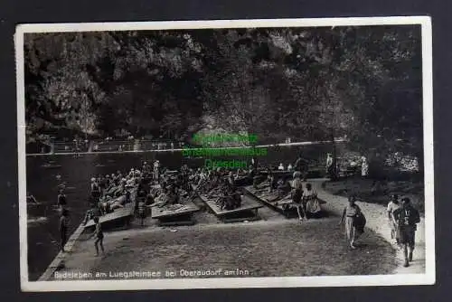 129820 AK Oberaudorf am Inn Fotokarte Badeleben am Luegsteinsee 1935