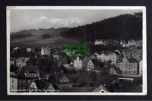 127129 AK Wünschendorf a. d. Elster Teilansicht Fotokarte 1938