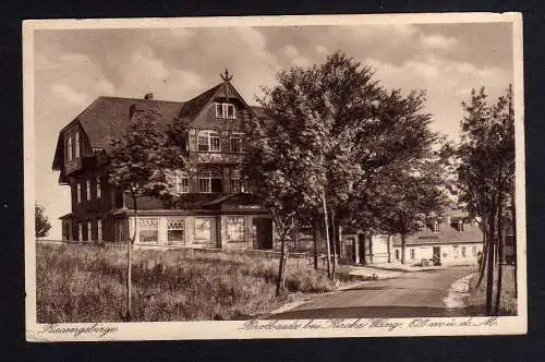 115218 Ansichtskarte Riesengebirge Brotbaude bei Kirche Wang um 1920