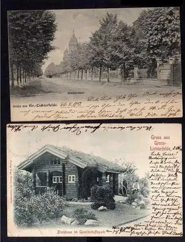 111838 2 AK Berlin Groß Lichterfelde Blockhaus Gesellschaftspark 1900 Waldstraße