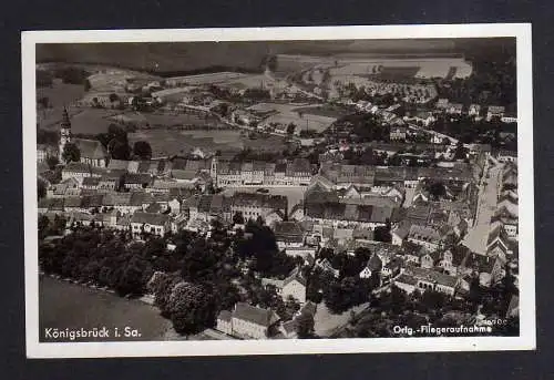 112223 Ansichtskarte Königsbrück Sachsen 1941 Luftbild Fliegeraufnahme Feldpost