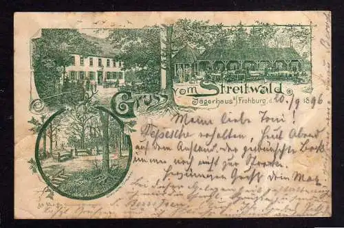 105344 AK Vorläufer Frohburg 1896 Jägerhaus restaurant Das alte Schloss