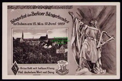 162282 AK Guben Berlin 1929 Sängerfest des Berliner Sängerbundes