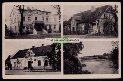 162280 AK Niederfähreichen Kotowice Kr. Glogau um 1920 4 Ansichten Villa Schloss