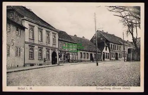 162308 Ansichtskarte Bruel i. M. 1931 Spiegelberg Bruns Hotel Baumanns Hotel 