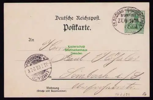 162294 AK Wolkenburg 1903 Litho Park Restaurant Eckbug rechts unten