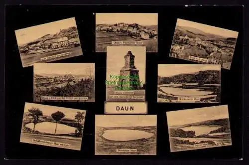 162289 AK Daun 1911 Dronke Denkmal Gemünder Maar Eifel 