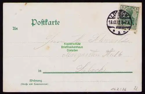 162326 AK Lübeck 1912 Regimentskarte 162 Compagnie Postkarte 3. Inf. Regt.