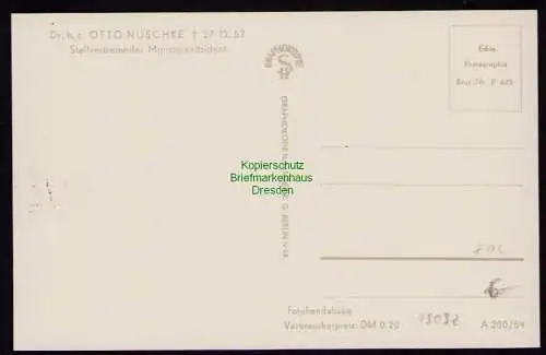 B19092 DDR Maximumkarte 671 1958 1. Todestag von Otto Nuschke